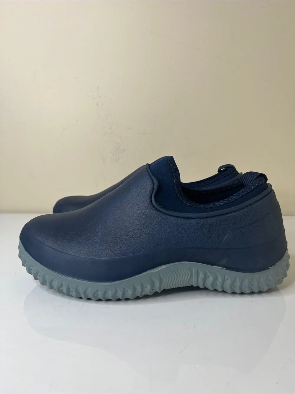 Slip-On Waterproof Men’s Rain & Snow Clog — Navy/Light Gray